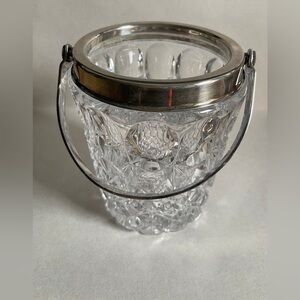 Vintage William Adam’s Italy Silverplate lead Crystal Ice Bucket